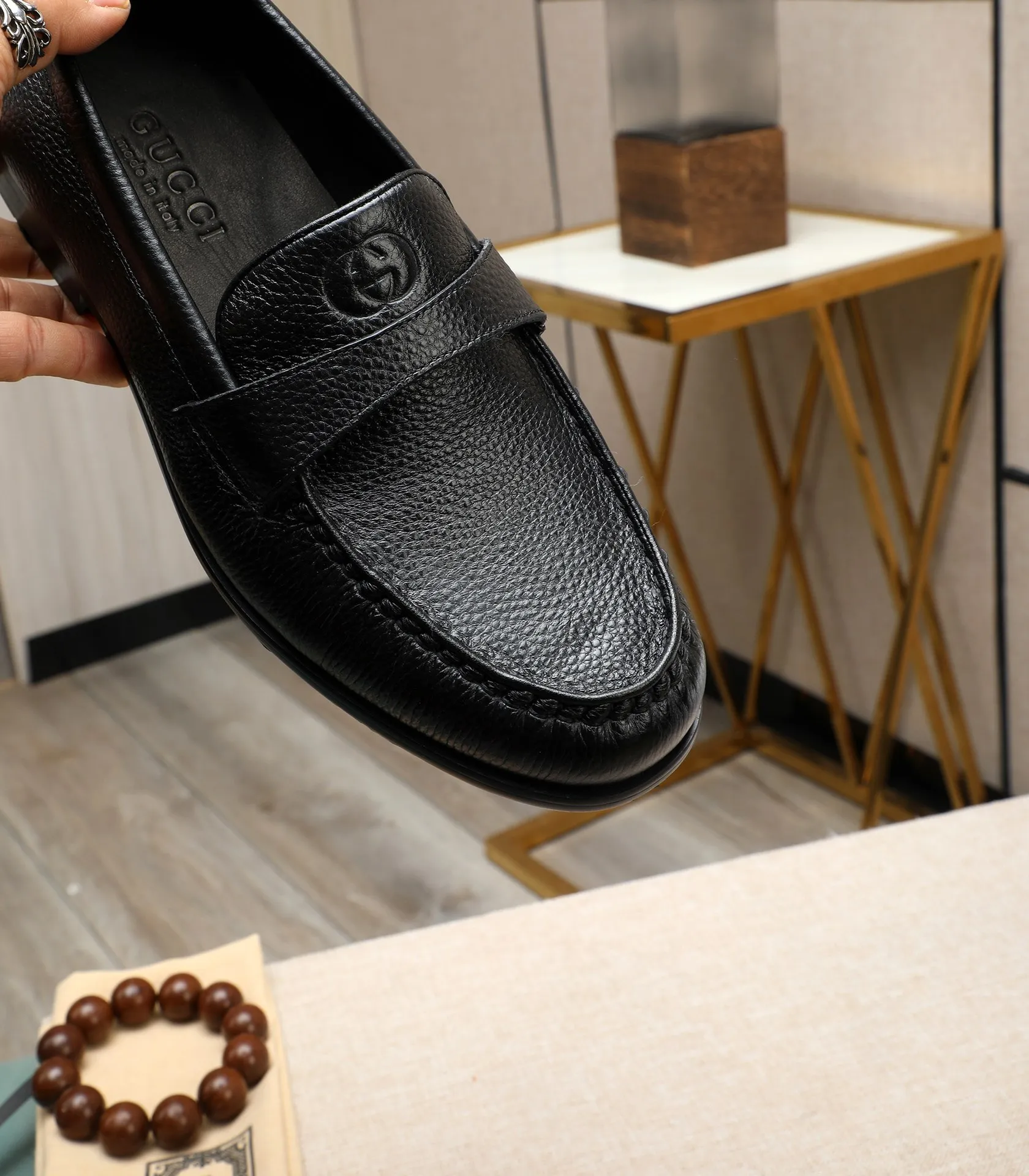 Men's shoes 💰500 📛📛 Original version (water-dyed cow lining) GUCCI official website formal shoes 🌀 Italian 🇮🇹 imported cowhide ➕ top imported water-dyed cowhide lining 💋 fine handmade original bottom, the real thing looks better when photographed in person Standard size 38-44 (45 46 customized)